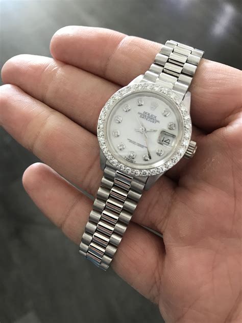 rolex presidential white gold price